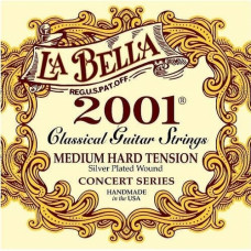 LA BELLA 2001MH 2001 Medium Hard Tension Professional nylon strings for classical guitar. The first strings are special nylon monofilament, bass strings are silvered braiding. Rich sound and high wear resistance! La Bella