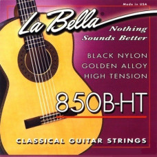 LA BELLA LA BELLA 850B-HT - classical guitar strings - black nylon, winding - gold, strong tension