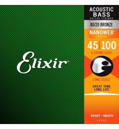 ELIXIR ELIXIR 14502 струны для бас-гитары NanoWeb 