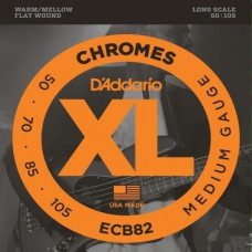 ECB82 Chromes Комплект струн для бас-гитары, Medium, 